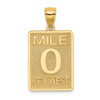 Lex & Lu 14k Yellow Gold Mile Marker 0 /Key West Charm - Lex & Lu