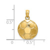 Lex & Lu 14k Yellow Gold 2D Engraveable Soccer Ball Charm - 3 - Lex & Lu