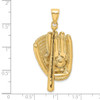 Lex & Lu 14k Yellow Gold 3D Baseball Glove ,Bat and Ball Charm - 3 - Lex & Lu