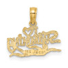 Lex & Lu 14k Yellow Gold Polished and Engraved I HEART SWIMMING Charm - 4 - Lex & Lu