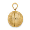 Lex & Lu 14k Yellow Gold 3D Textured Basketball Charm - 2 - Lex & Lu