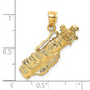 Lex & Lu 14k Yellow Gold 2D Golf Bag and Clubs Charm LALK8760 - 3 - Lex & Lu