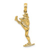 Lex & Lu 14k Yellow Gold 2D Baseball Pitcher On Mound Charm - Lex & Lu