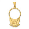 Lex & Lu 14k Yellow Gold Naples Golf Visor Pendant - Lex & Lu