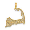 Lex & Lu 14k Yellow Gold Cape Cod Silhouette Charm LALK8780 - Lex & Lu