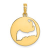 Lex & Lu 14k Yellow Gold Polished and Cut-Out CAPE COD SILHOUETTE Charm - Lex & Lu