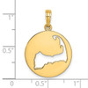 Lex & Lu 14k Yellow Gold Polished and Cut-Out CAPE COD SILHOUETTE Charm - 3 - Lex & Lu