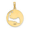 Lex & Lu 14k Yellow Gold Polished and Cut-Out CAPE COD SILHOUETTE Charm - 4 - Lex & Lu