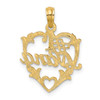 Lex & Lu 14k Yellow Gold #1 Nana in Heart Charm - 3 - Lex & Lu