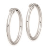 Lex & Lu Sterling Silver w/Rhodium Polished Hoop Earrings LAL24001 - 2 - Lex & Lu