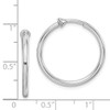 Lex & Lu Sterling Silver w/Rhodium Polished Hoop Earrings LAL24001 - 4 - Lex & Lu