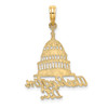 Lex & Lu 14k Yellow Gold WASHINGTON D.C. Capital Building Charm - 4 - Lex & Lu