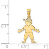 Lex & Lu 14k Yellow Gold BOY w/Baseball Cap Charm - 3 - Lex & Lu