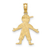 Lex & Lu 14k Yellow Gold BOY w/Baseball Cap Charm - 4 - Lex & Lu