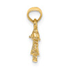 Lex & Lu 14k Yellow Gold 3D MINI DOLL Charm - 2 - Lex & Lu