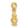 Lex & Lu 14k Yellow Gold 3D MINI DOLL Charm - 5 - Lex & Lu