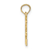 Lex & Lu 14k Yellow Gold Engraved and Block Gemini Charm - 2 - Lex & Lu