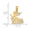 Lex & Lu 14k Yellow Gold Engraved Block Virgo Charm - 3 - Lex & Lu