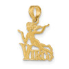 Lex & Lu 14k Yellow Gold Engraved Block Virgo Charm - 5 - Lex & Lu