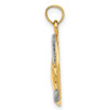 Lex & Lu 14 Yellow Gold w/RhodiumPraying Hands and Cross Charm - 2 - Lex & Lu