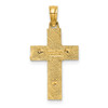 Lex & Lu 14k Two-tone Gold Crucifix On Block Cross Charm - 4 - Lex & Lu