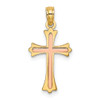 Lex & Lu 14k Two-tone Gold Cross Charm - Lex & Lu