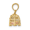 Lex & Lu 14k Two-tone Gold Moveable 3D Pink Lobster In Trap Charm - 2 - Lex & Lu