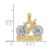 Lex & Lu 14k Yellow Gold w/Rhodium OCEAN CITY, NJ Under Bicycle Charm - 3 - Lex & Lu