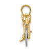 Lex & Lu 14 Yellow Gold w/Rhodium3D Ten Speed Bicycle Charm - 2 - Lex & Lu