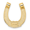 Lex & Lu 14 Yellow Gold w/RhodiumHorseshoe Charm LALK9175 - 4 - Lex & Lu