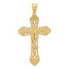 Lex & Lu 14 Yellow Gold w/RhodiumCrucifix Charm - 4 - Lex & Lu