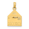 Lex & Lu 14k Rose and Yellow Gold 3D XOXO Envelope Heart Charm - 4 - Lex & Lu