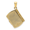 Lex & Lu 14k Yellow Gold w/Rhd 3D Footprints The Sand Book w/Prayer Inside Charm - 3 - Lex & Lu