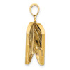 Lex & Lu 14k Yellow Gold w/Rhd 3D Footprints The Sand Book w/Prayer Inside Charm - 4 - Lex & Lu