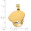 Lex & Lu 14k Yellow Gold w/Rhodium 3D Police Hat Charm - 3 - Lex & Lu