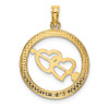 Lex & Lu 14k Yellow Gold w/Rhodium D/C Heart and Arrow Charm - 4 - Lex & Lu