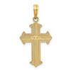 Lex & Lu 14 Yellow Gold w/RhodiumD/C Cross Charm - 4 - Lex & Lu