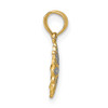 Lex & Lu 14 Yellow Gold w/Rhodiumand D/C Mini Filigree Flower Charm - 2 - Lex & Lu