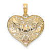 Lex & Lu 14k Tri-Color Gold Grandma In Filigree Heart Charm - 4 - Lex & Lu