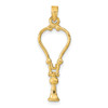 Lex & Lu 14k Yellow Gold 3D Stethoscope Pendant - Lex & Lu