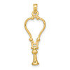 Lex & Lu 14k Yellow Gold 3D Stethoscope Pendant - 4 - Lex & Lu