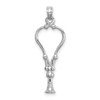 Lex & Lu 14k White Gold 3D Stethoscope Pendant - Lex & Lu