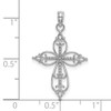 Lex & Lu 14k White Gold Beaded Cross Charm LALK9585W - 3 - Lex & Lu