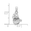 Lex & Lu 14k White Gold 2D Scarf and Hat Snowman Charm - 3 - Lex & Lu