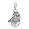 Lex & Lu 14k White Gold 2D Scarf and Hat Snowman Charm - 4 - Lex & Lu