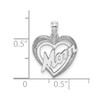 Lex & Lu 14k White Gold Mom Inside Heart Charm - 3 - Lex & Lu