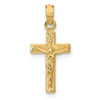 Lex & Lu 14k Yellow Gold Crucifix Pendant LALK9601 - Lex & Lu