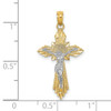 Lex & Lu 14k Two-tone Gold D/C Crucifix Pendant - 2 - Lex & Lu