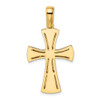 Lex & Lu 14 Yellow Gold w/RhodiumCross Charm - 4 - Lex & Lu