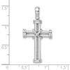 Lex & Lu 14k White Gold w/X In Center Of Cross Charm - 3 - Lex & Lu